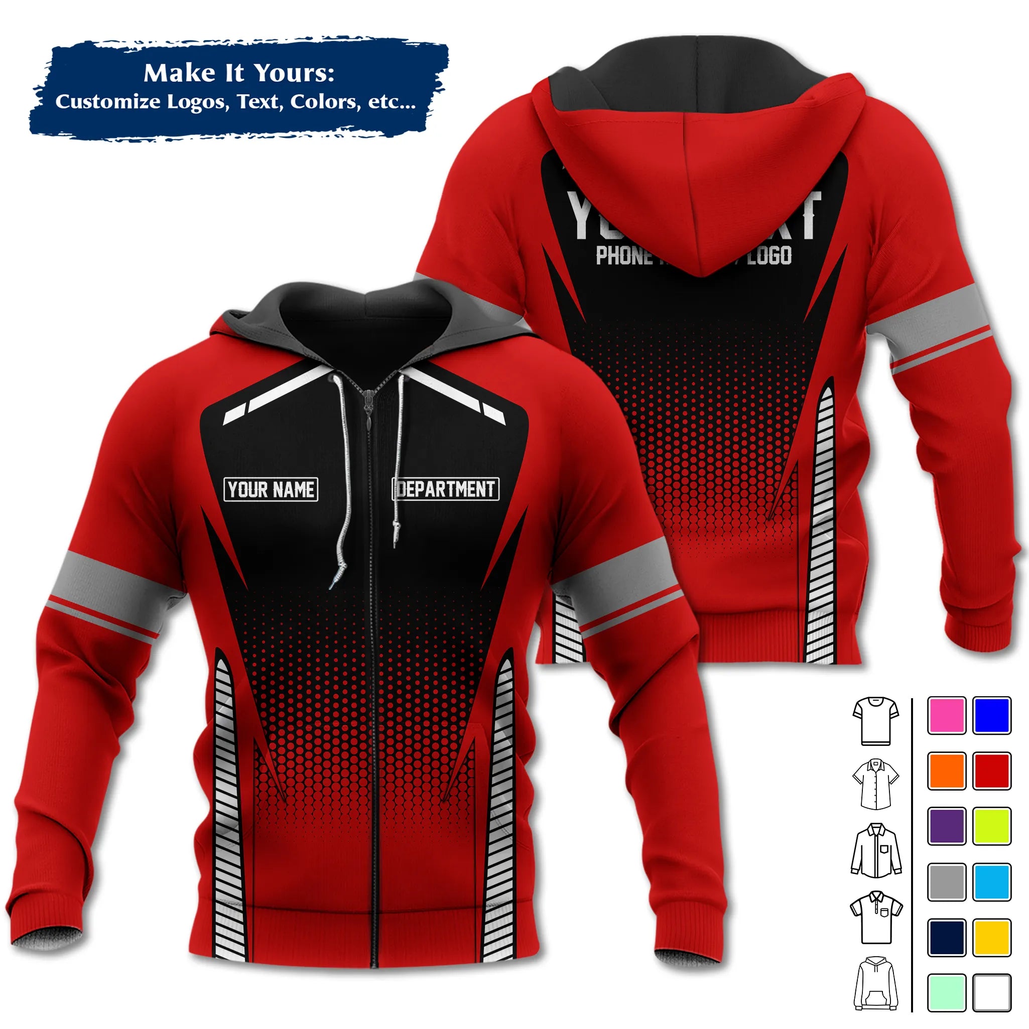 Custom Work Shirt & Uniform – Personalized with Company Logo, Name & Contact Inf UNF12