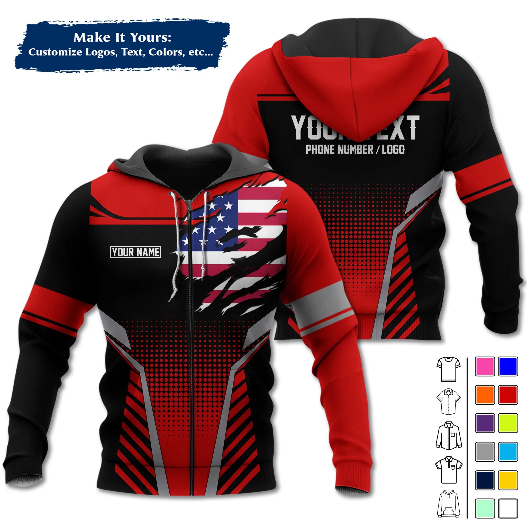 Custom Work Shirt & Uniform – Personalized with Company Logo, Name & Contact Inf UNF14