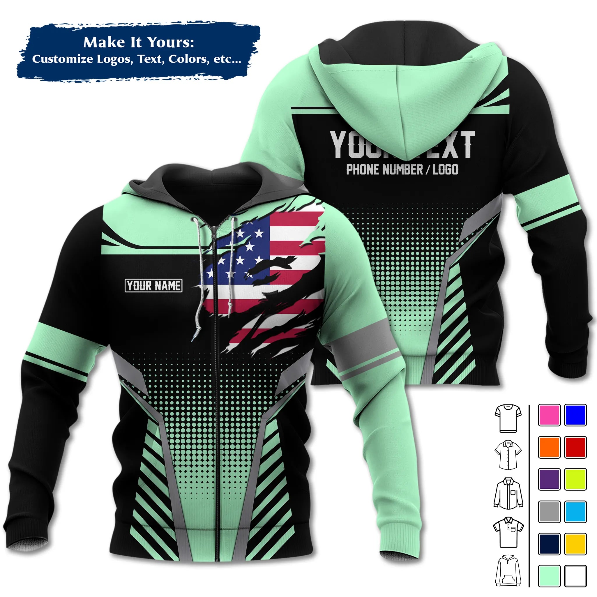 Custom Work Shirt & Uniform – Personalized with Company Logo, Name & Contact Inf UNF14