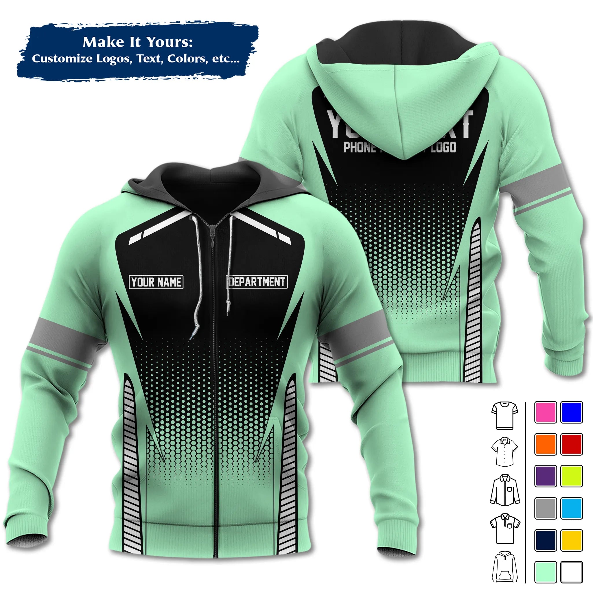 Custom Work Shirt & Uniform – Personalized with Company Logo, Name & Contact Inf UNF12