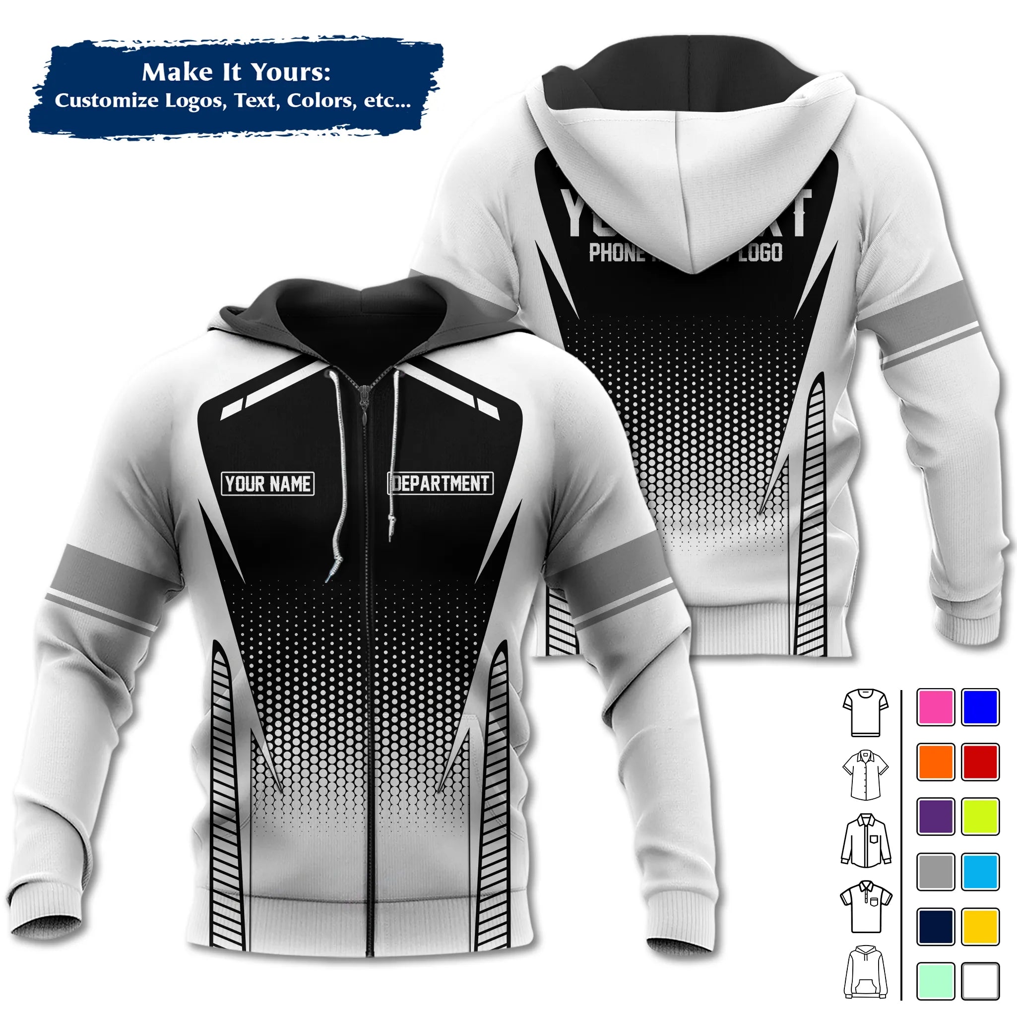 Custom Work Shirt & Uniform – Personalized with Company Logo, Name & Contact Inf UNF12