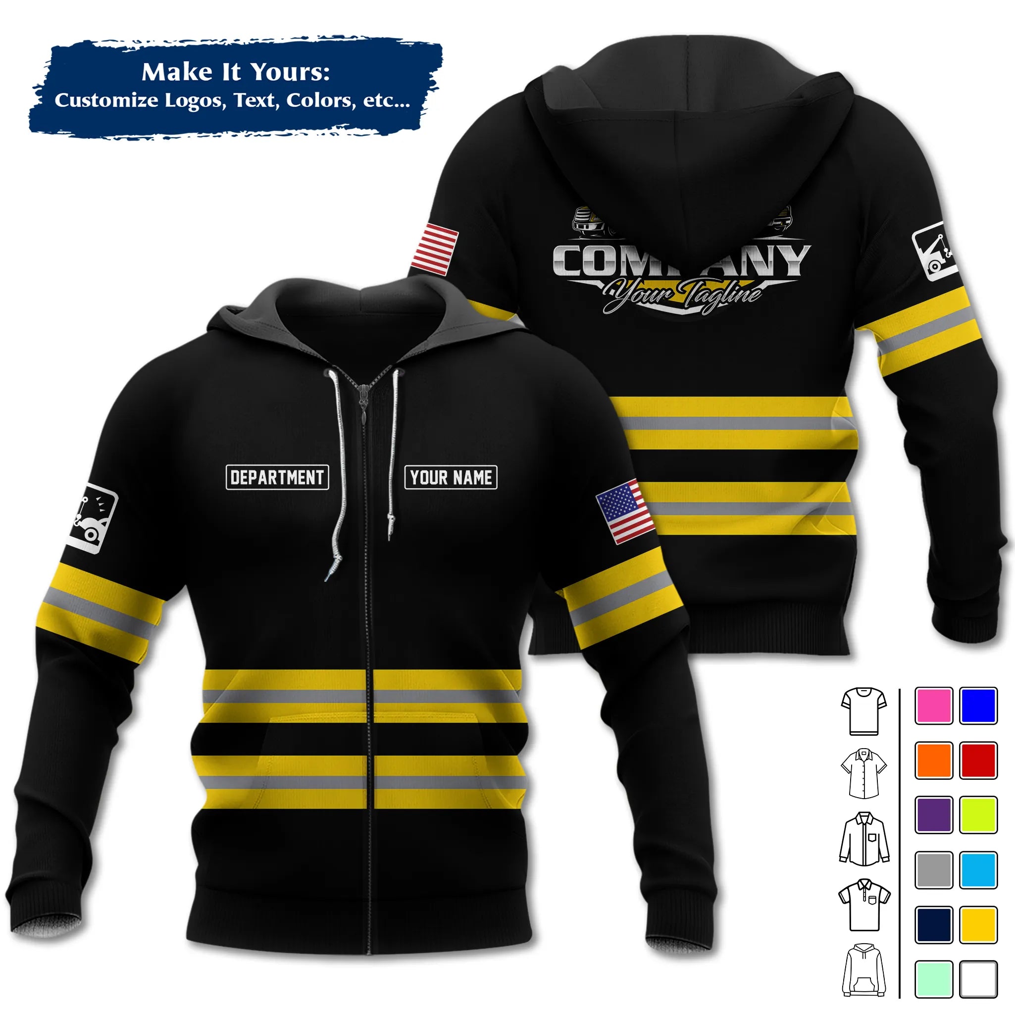 Custom Logo Trucker Apparel, Bulk Order Available, Personalized Gift for Trucking Business TRD11