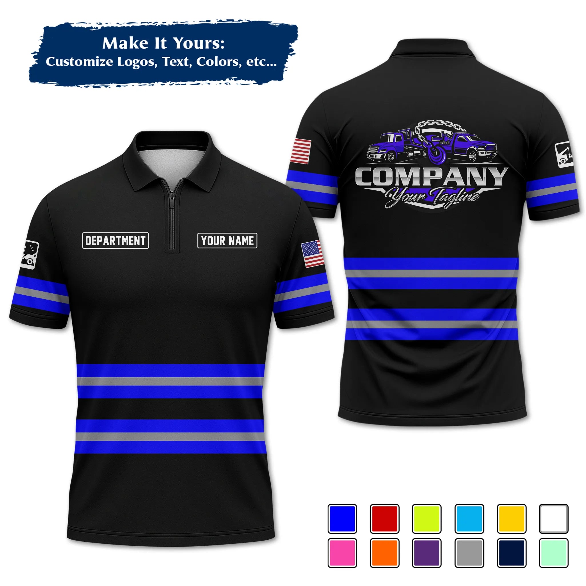 Custom Logo Trucker Apparel, Bulk Order Available, Personalized Gift for Trucking Business TRD11