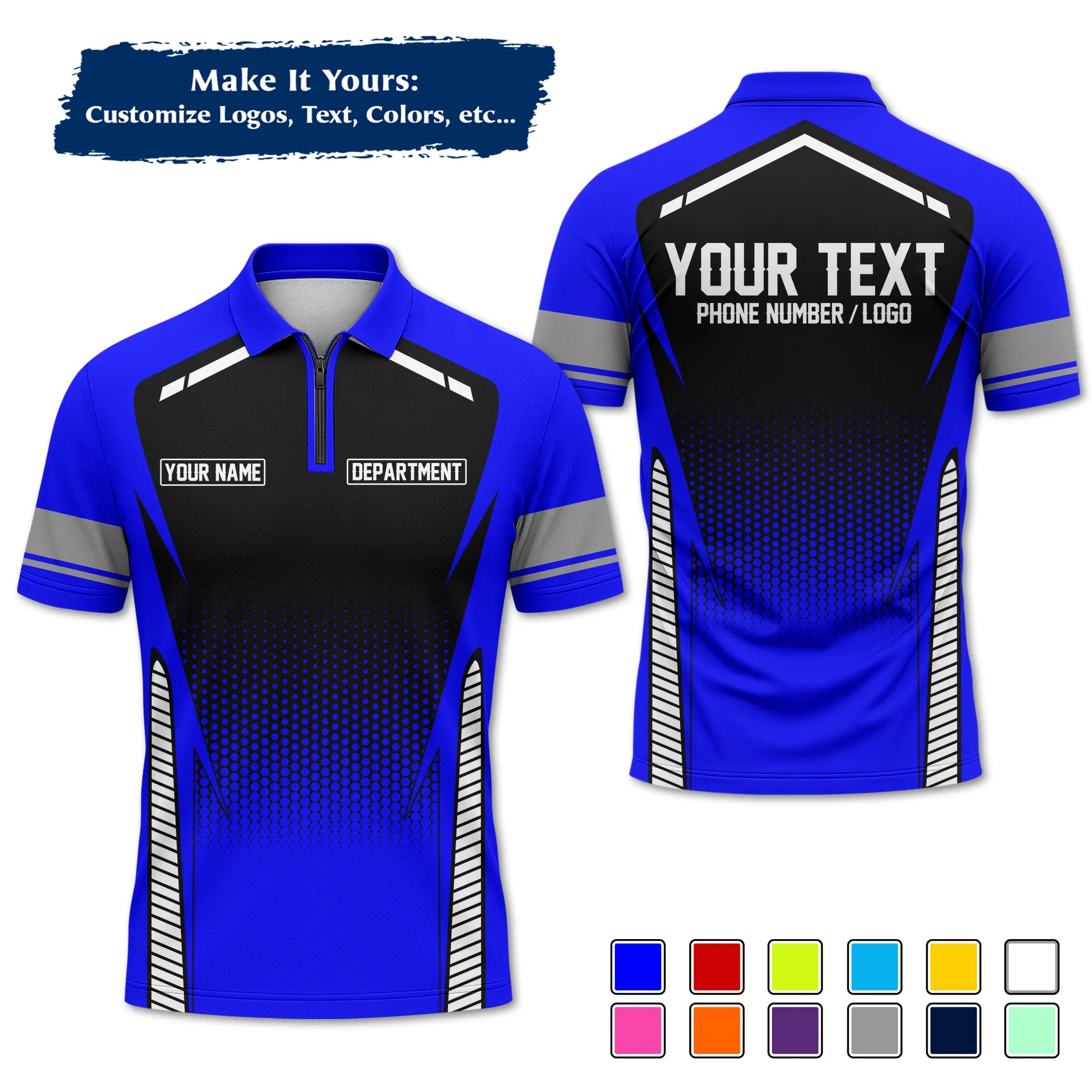 Custom Work Shirt & Uniform – Personalized with Company Logo, Name & Contact Inf UNF12