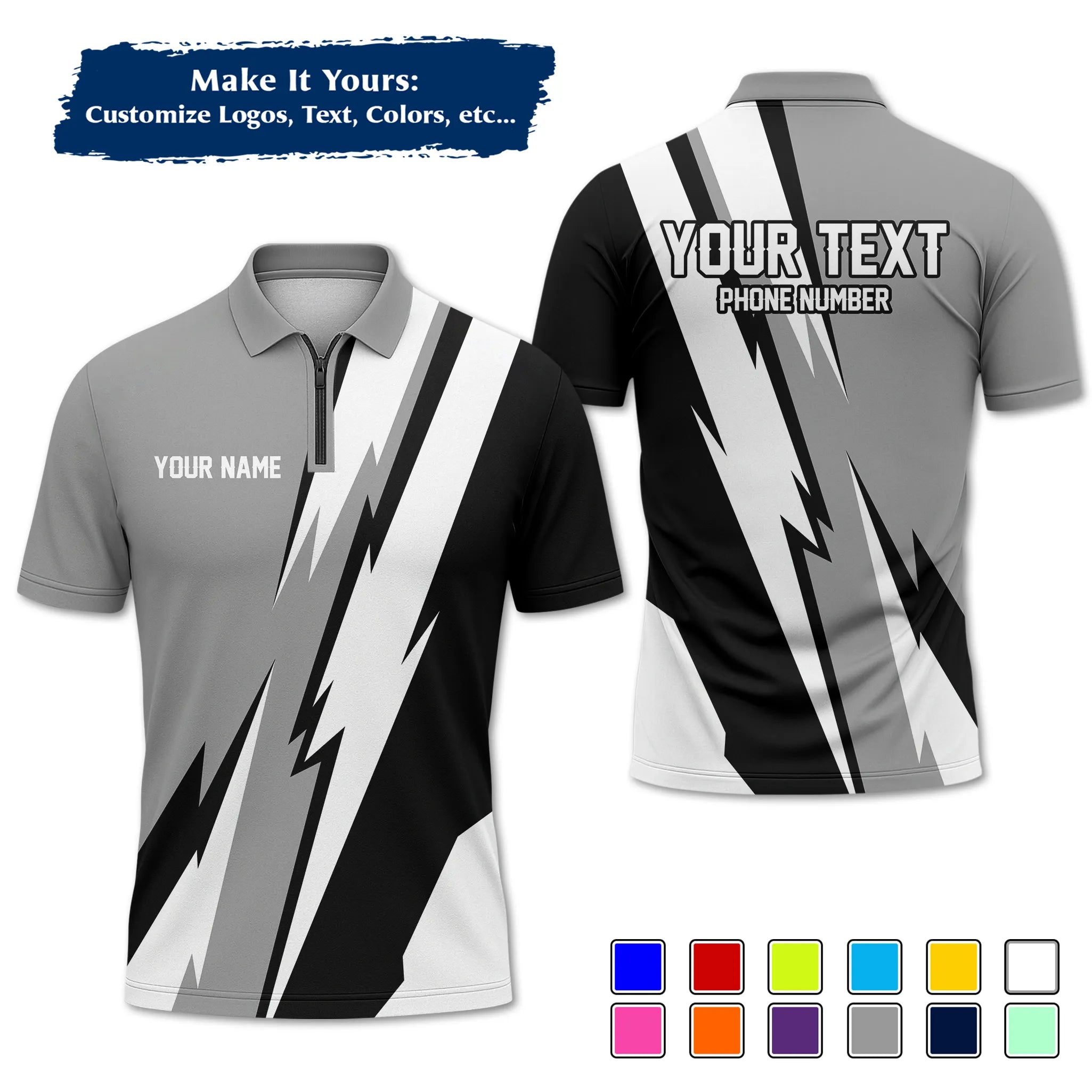 Custom Work Shirt & Uniform – Personalized with Company Logo, Name & Contact Inf UNF13