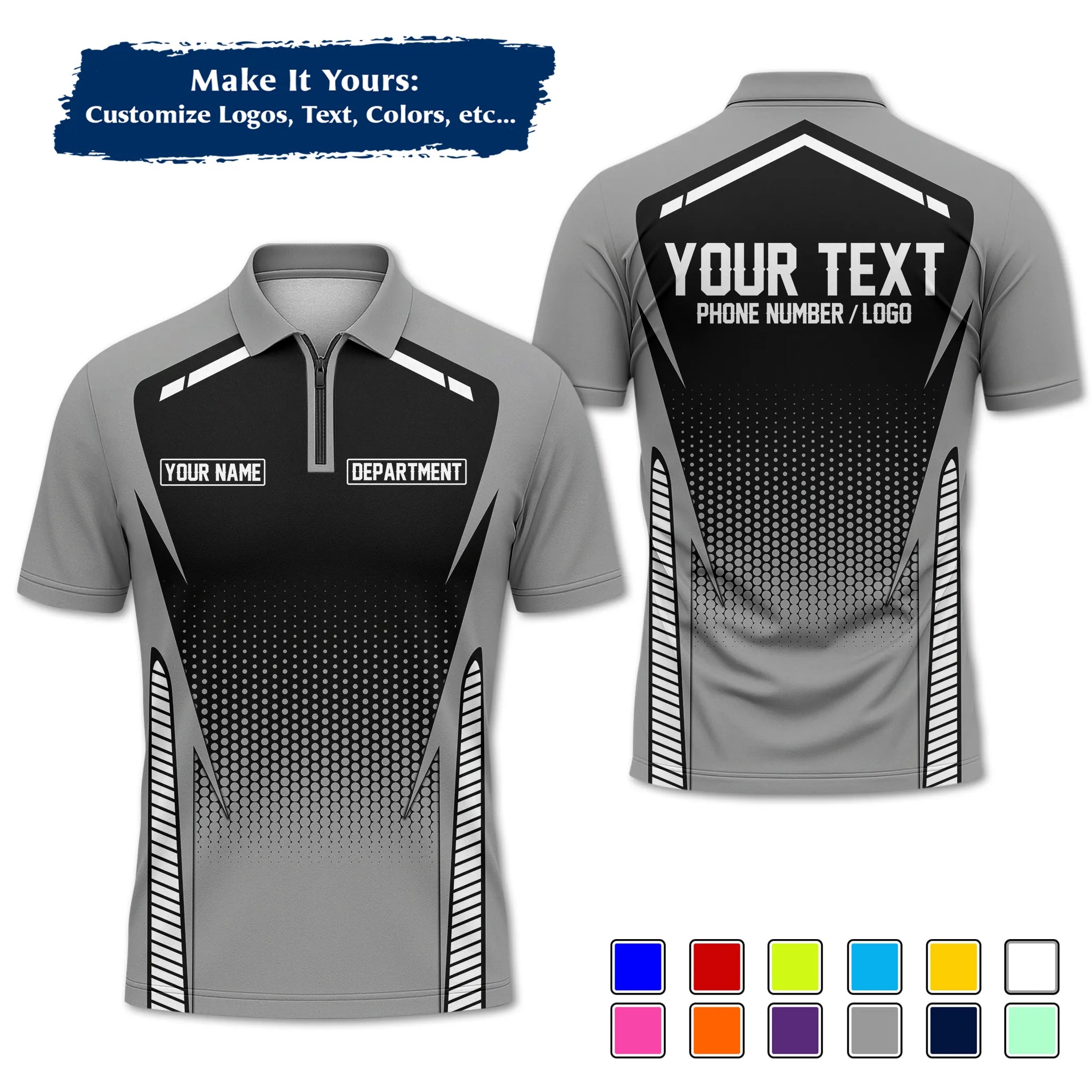 Custom Work Shirt & Uniform – Personalized with Company Logo, Name & Contact Inf UNF12