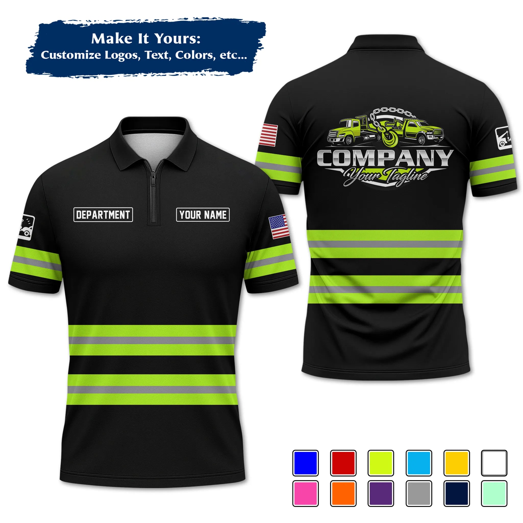 Custom Logo Trucker Apparel, Bulk Order Available, Personalized Gift for Trucking Business TRD11