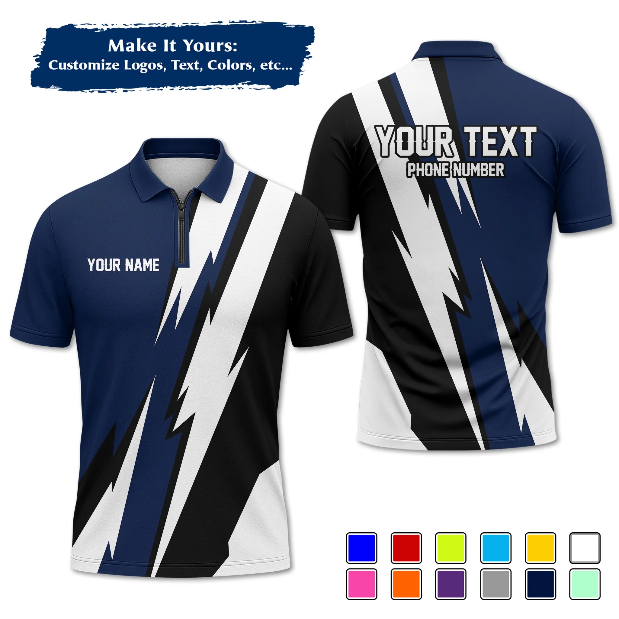 Custom Work Shirt & Uniform – Personalized with Company Logo, Name & Contact Inf UNF13