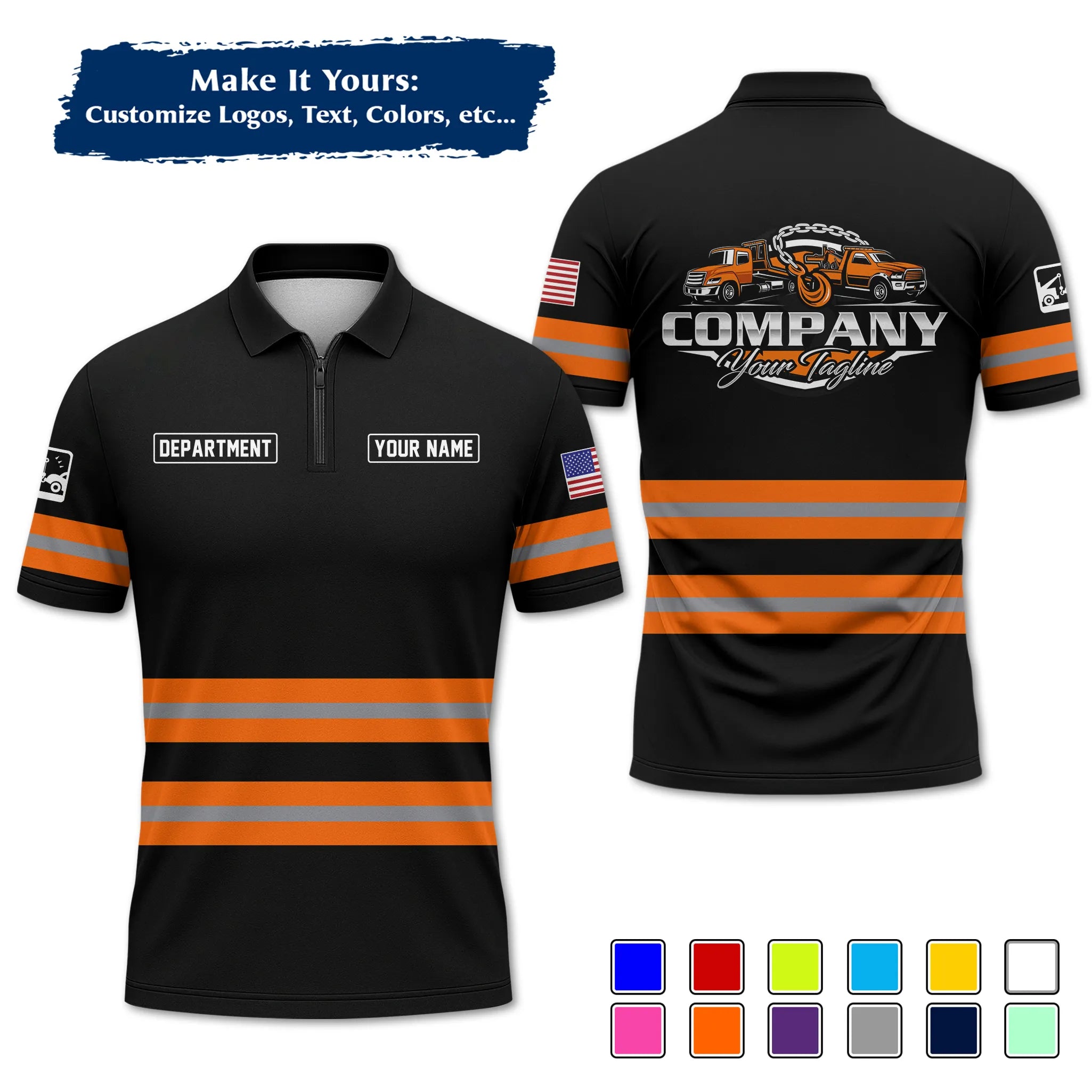 Custom Logo Trucker Apparel, Bulk Order Available, Personalized Gift for Trucking Business TRD11