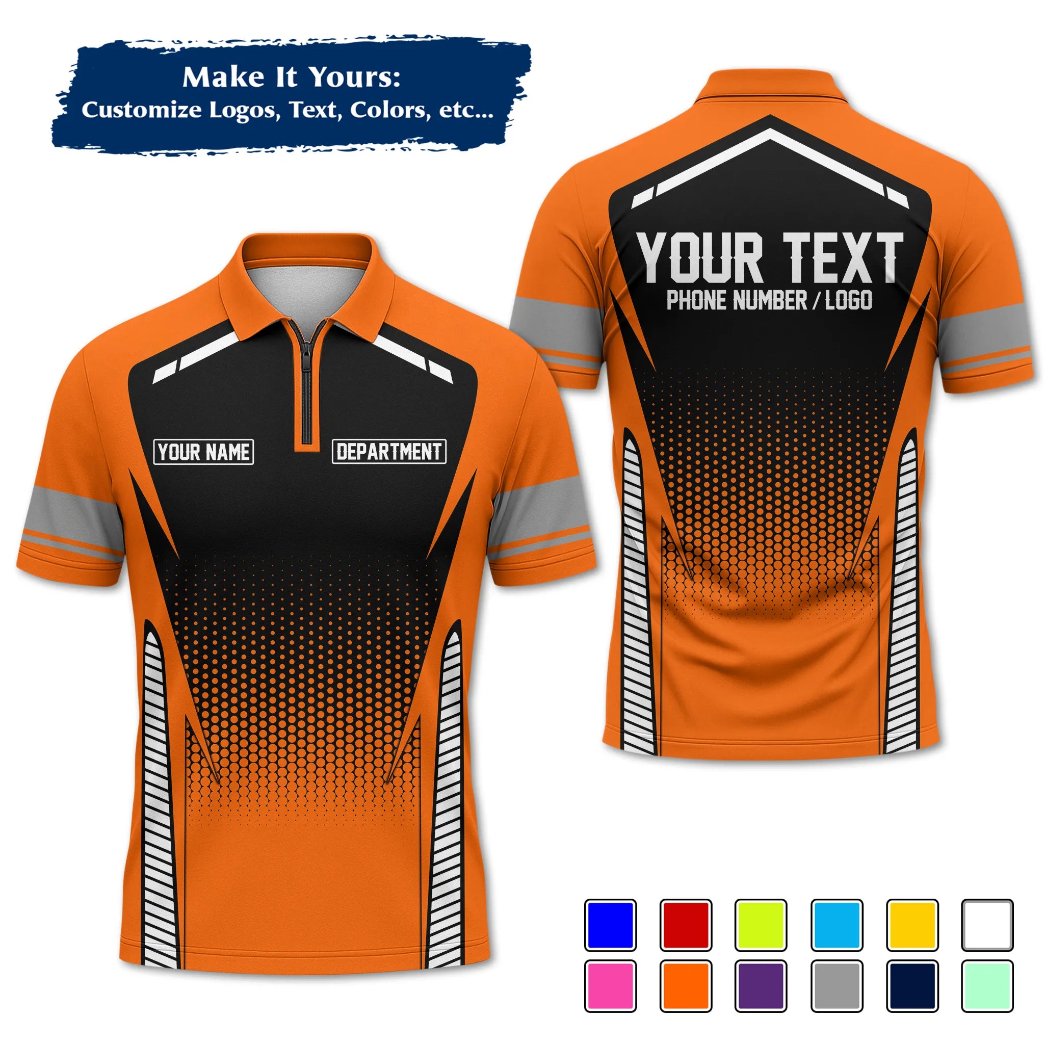 Custom Work Shirt & Uniform – Personalized with Company Logo, Name & Contact Inf UNF12