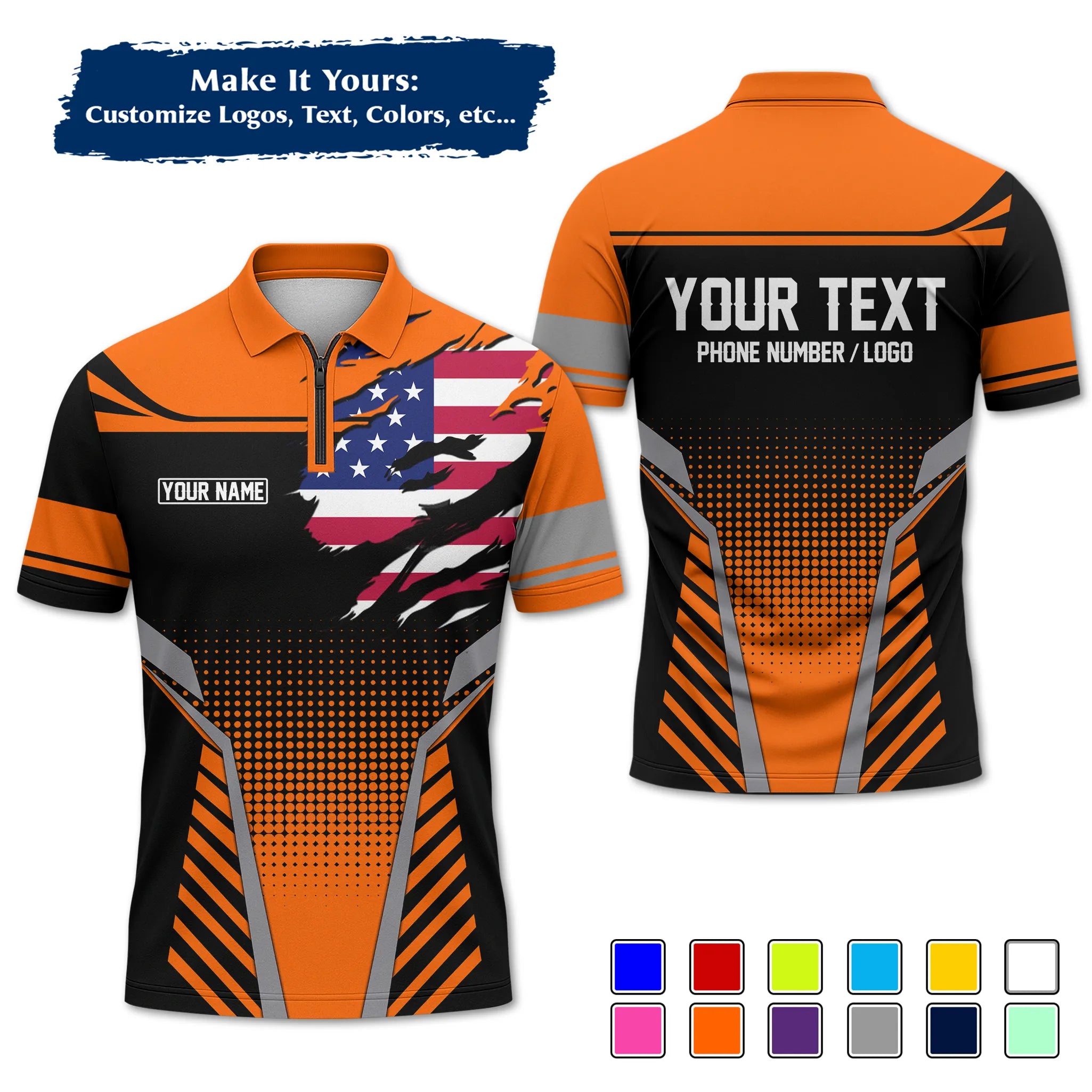 Custom Work Shirt & Uniform – Personalized with Company Logo, Name & Contact Inf UNF14