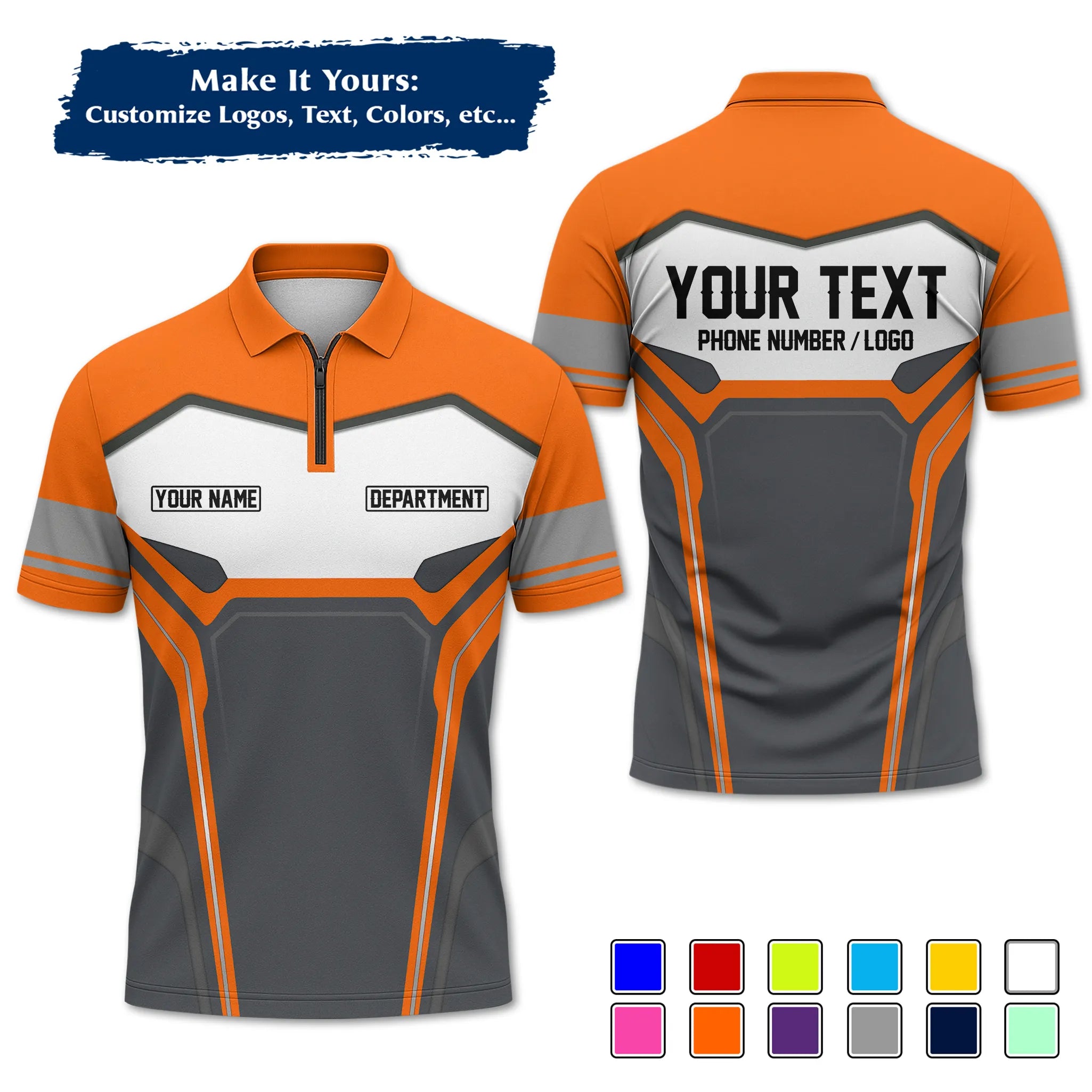 Custom Work Shirt & Uniform – Personalized with Company Logo, Name & Contact Inf UNF15