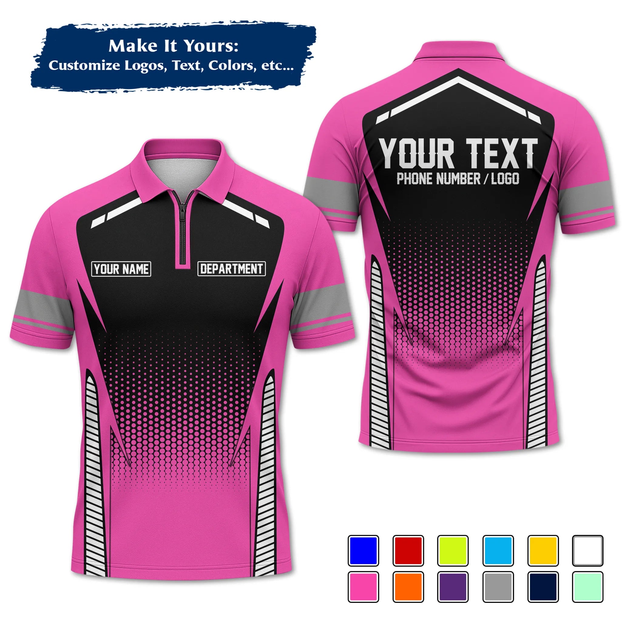 Custom Work Shirt & Uniform – Personalized with Company Logo, Name & Contact Inf UNF12