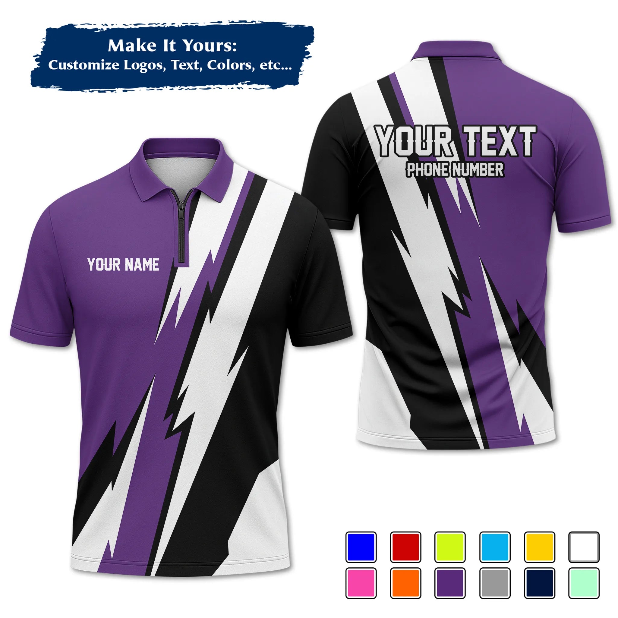 Custom Work Shirt & Uniform – Personalized with Company Logo, Name & Contact Inf UNF13