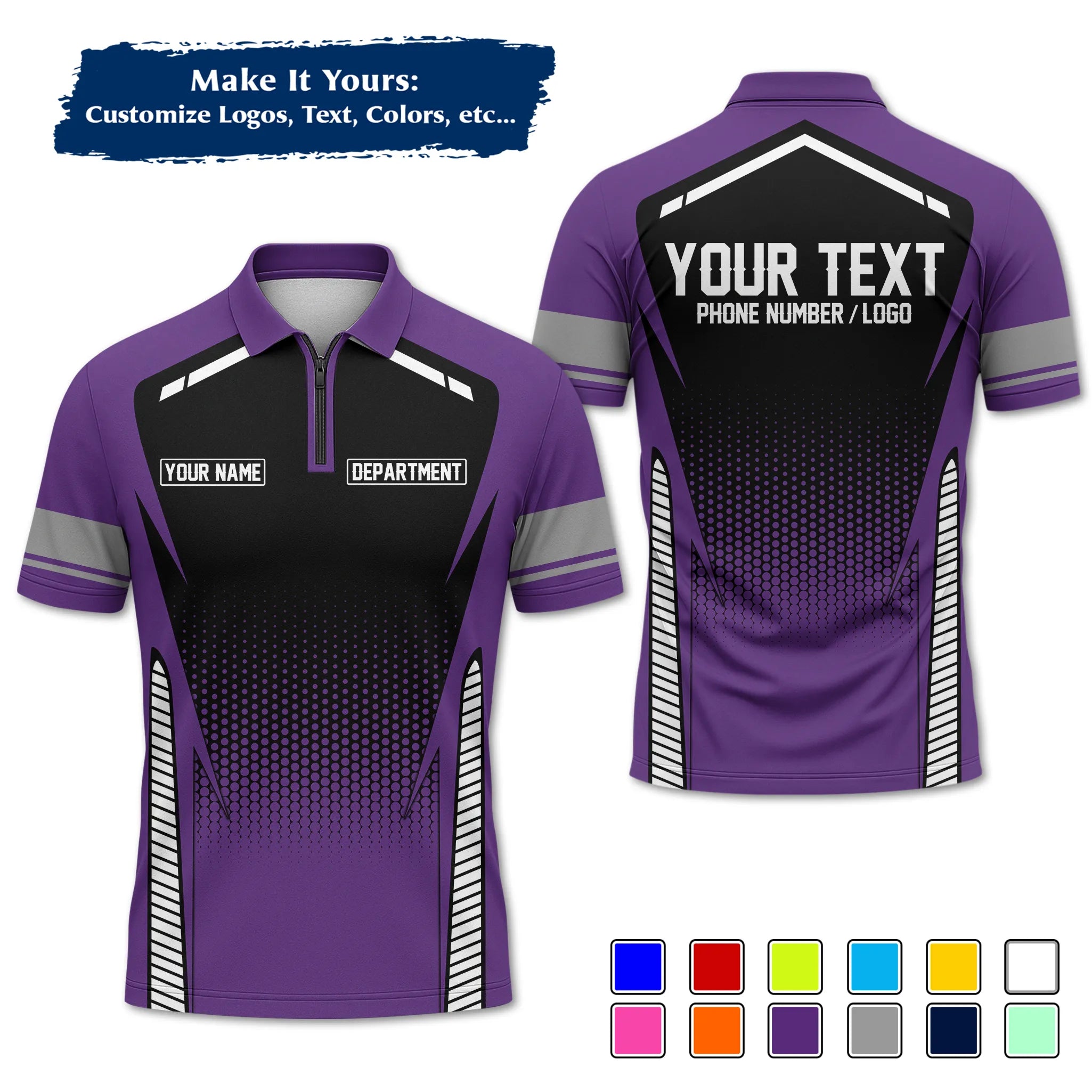 Custom Work Shirt & Uniform – Personalized with Company Logo, Name & Contact Inf UNF12