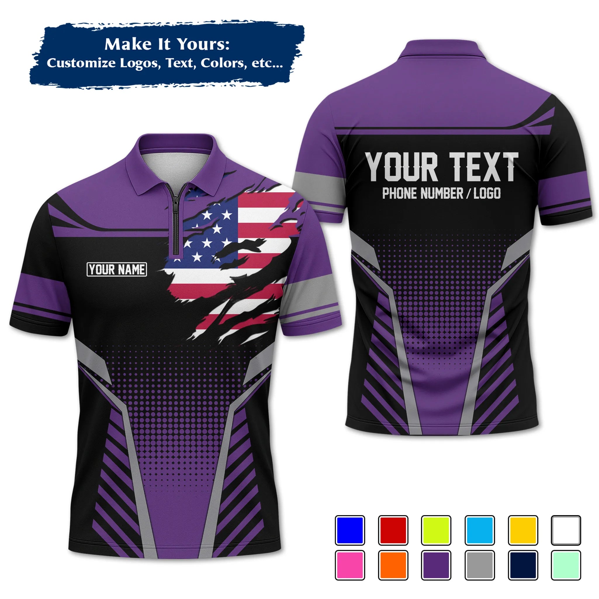 Custom Work Shirt & Uniform – Personalized with Company Logo, Name & Contact Inf UNF14