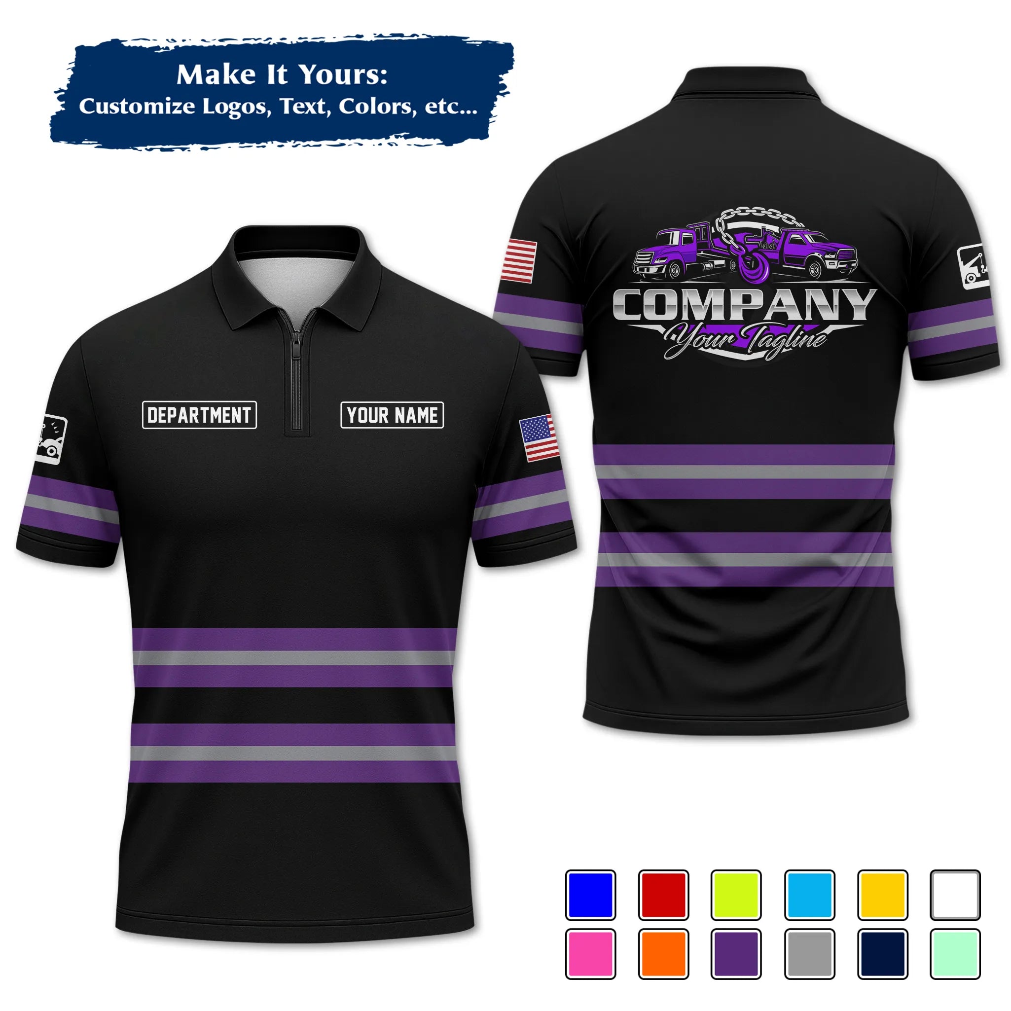 Custom Logo Trucker Apparel, Bulk Order Available, Personalized Gift for Trucking Business TRD11