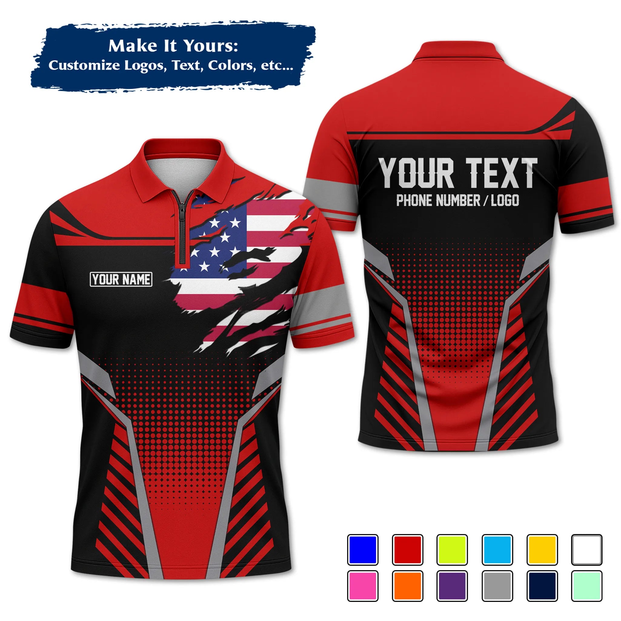 Custom Work Shirt & Uniform – Personalized with Company Logo, Name & Contact Inf UNF14