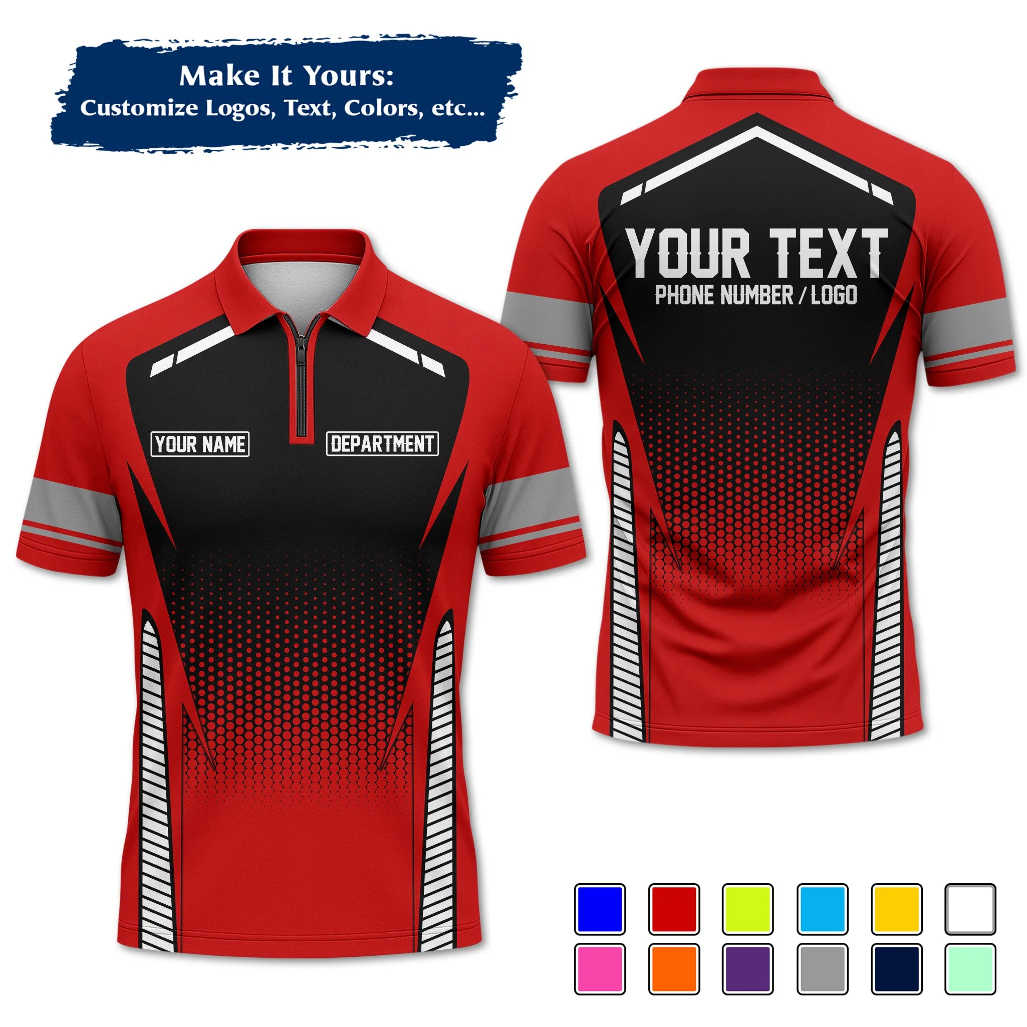 Custom Work Shirt & Uniform – Personalized with Company Logo, Name & Contact Inf UNF12