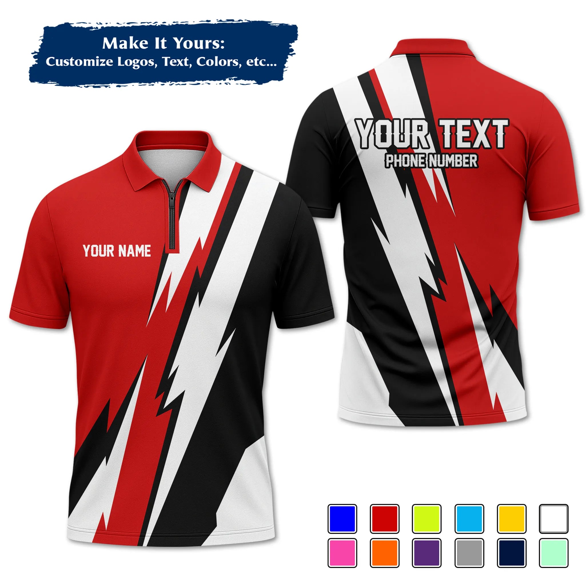Custom Work Shirt & Uniform – Personalized with Company Logo, Name & Contact Inf UNF13