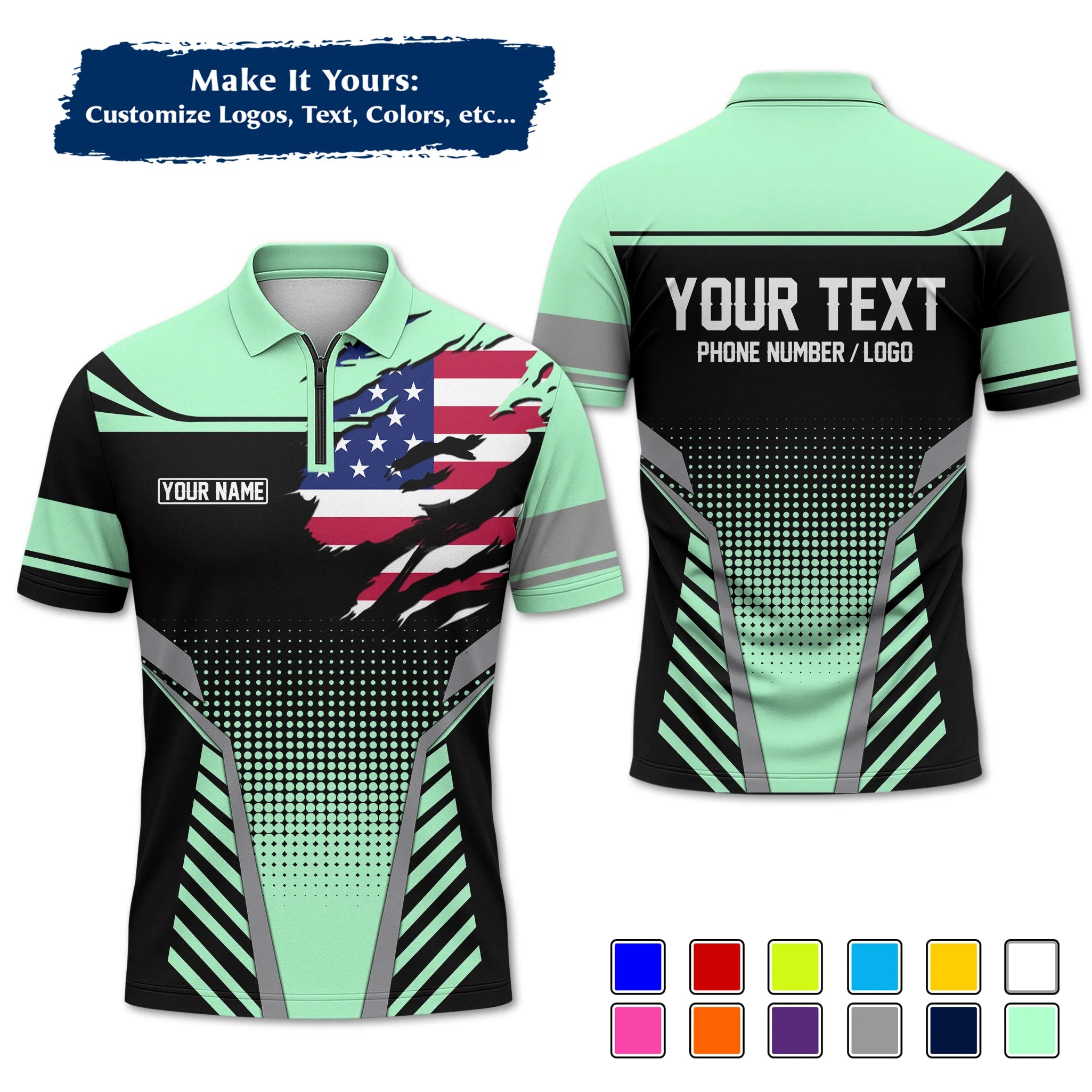 Custom Work Shirt & Uniform – Personalized with Company Logo, Name & Contact Inf UNF14