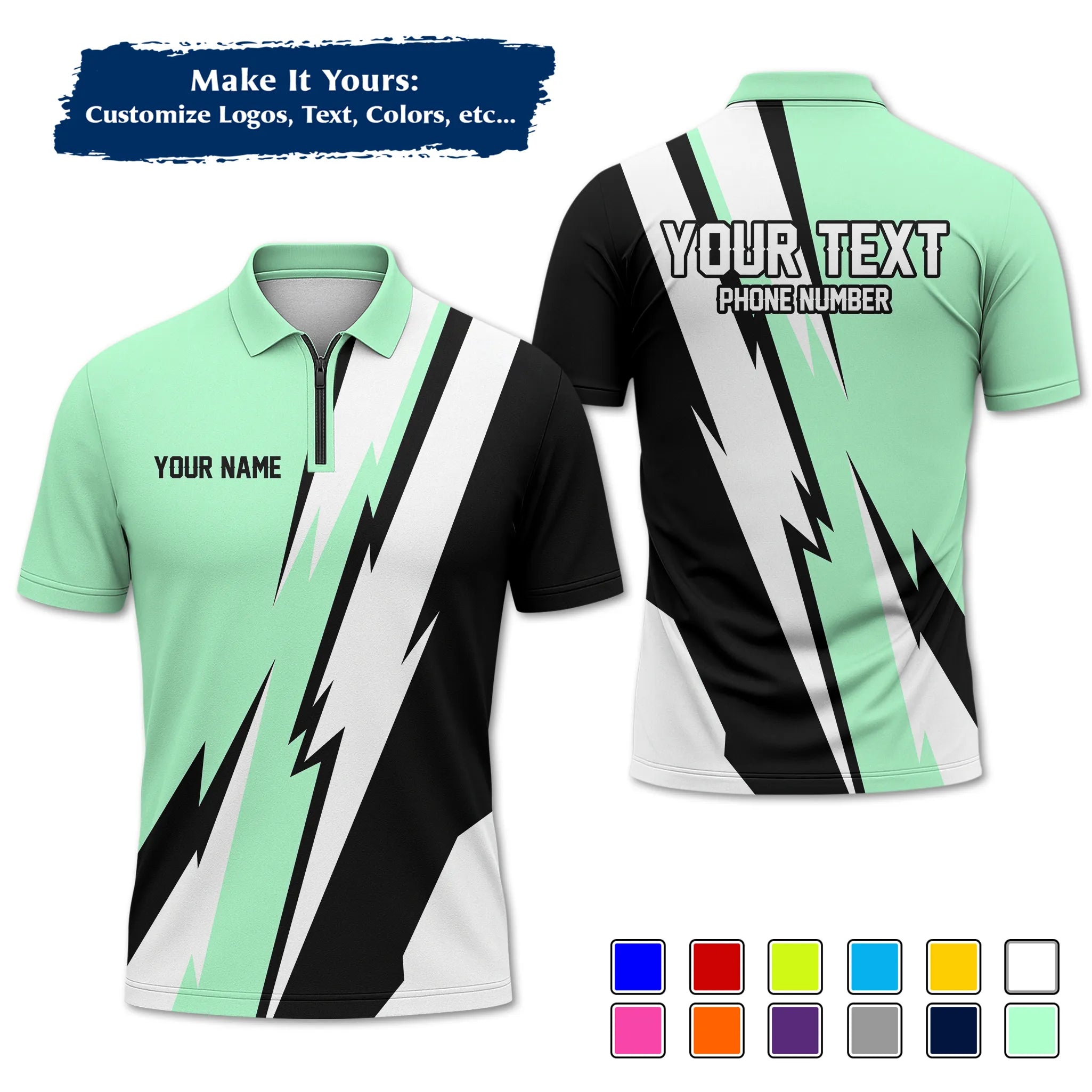 Custom Work Shirt & Uniform – Personalized with Company Logo, Name & Contact Inf UNF13
