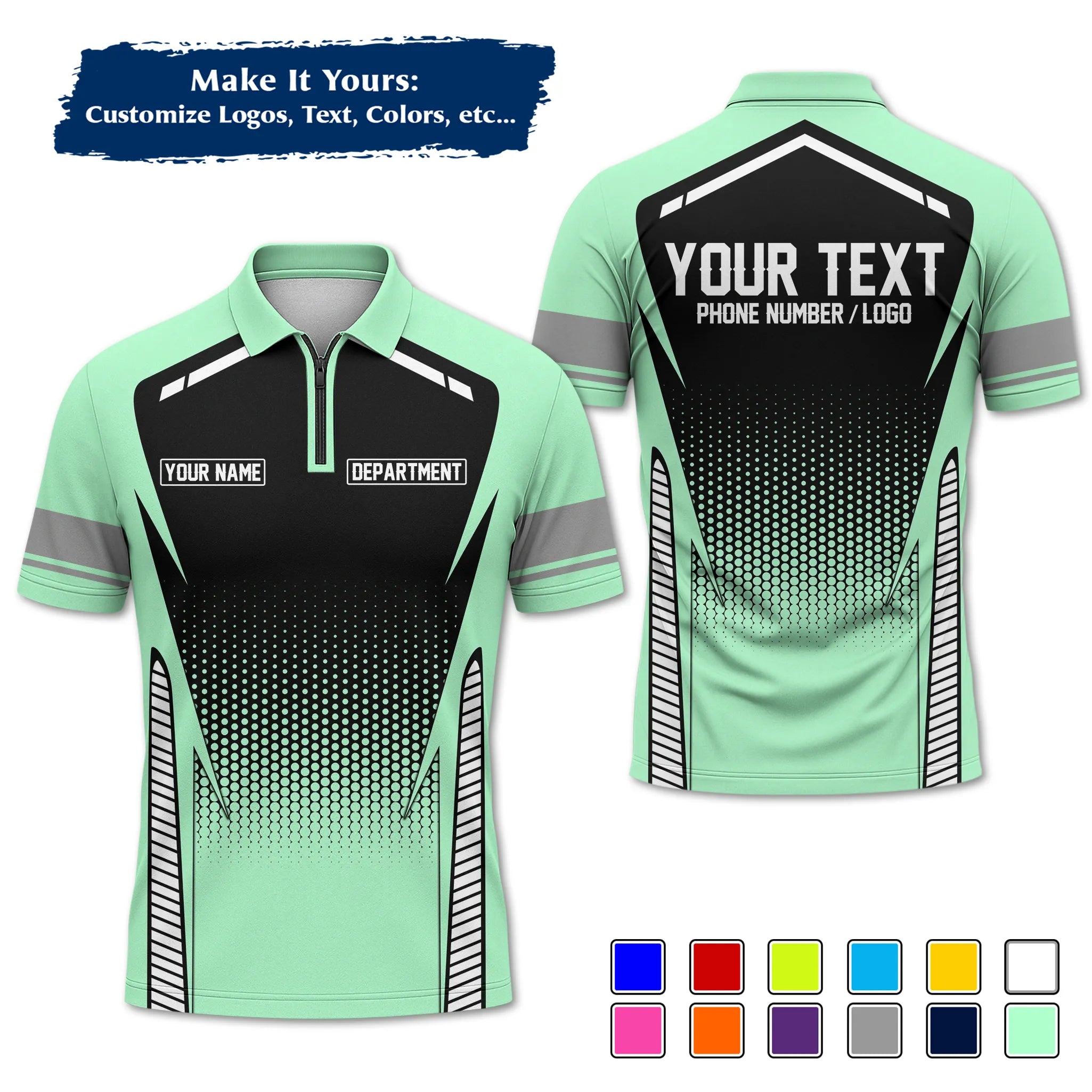 Custom Work Shirt & Uniform – Personalized with Company Logo, Name & Contact Inf UNF12