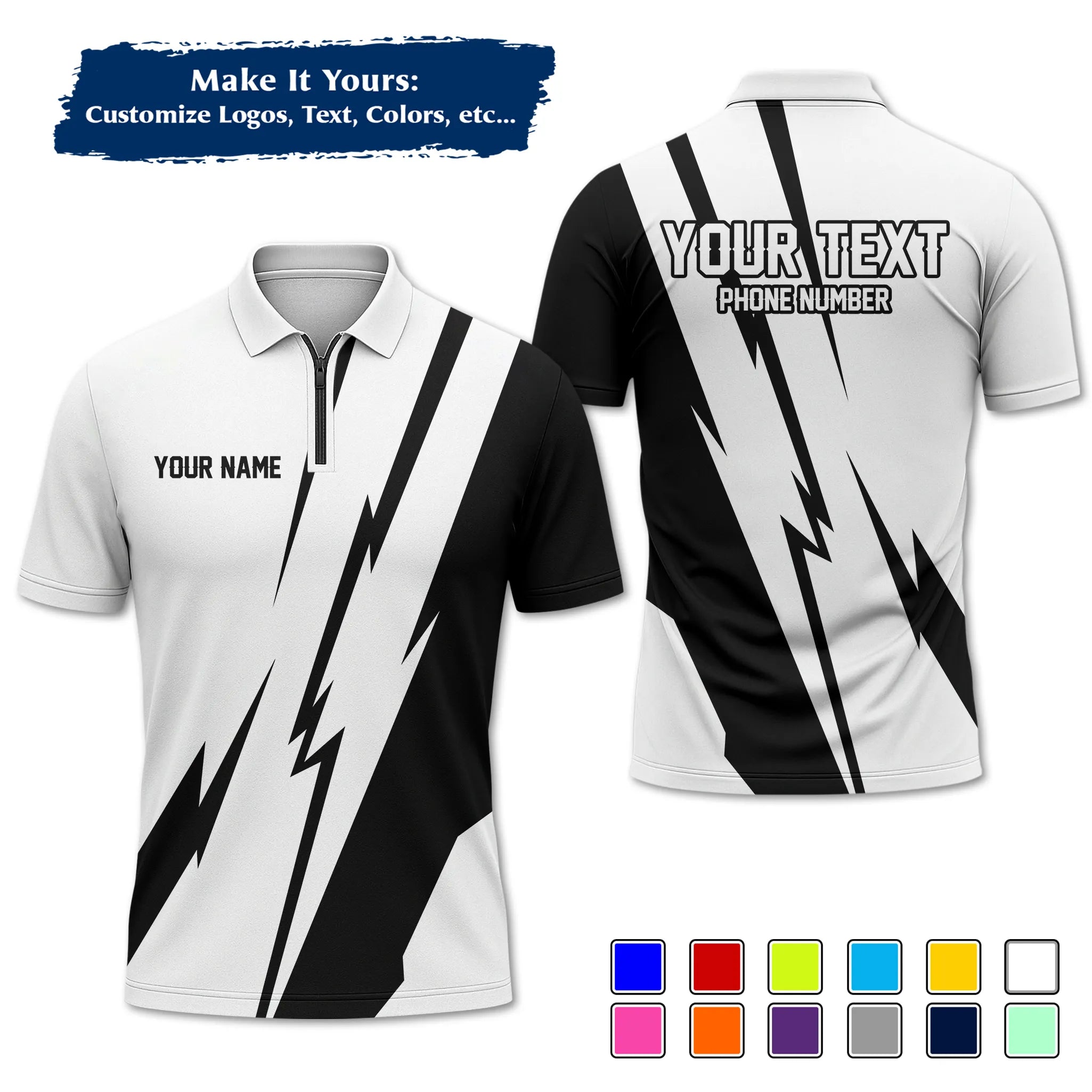 Custom Work Shirt & Uniform – Personalized with Company Logo, Name & Contact Inf UNF13