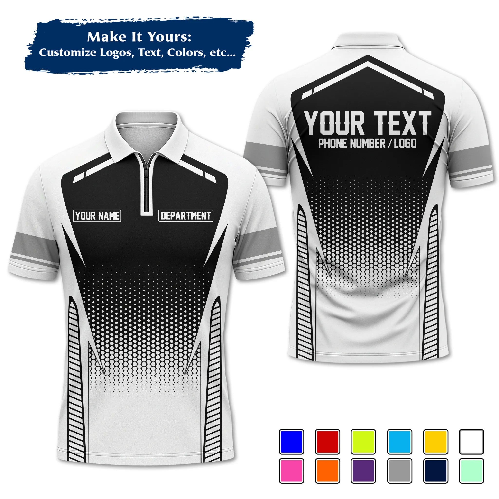Custom Work Shirt & Uniform – Personalized with Company Logo, Name & Contact Inf UNF12