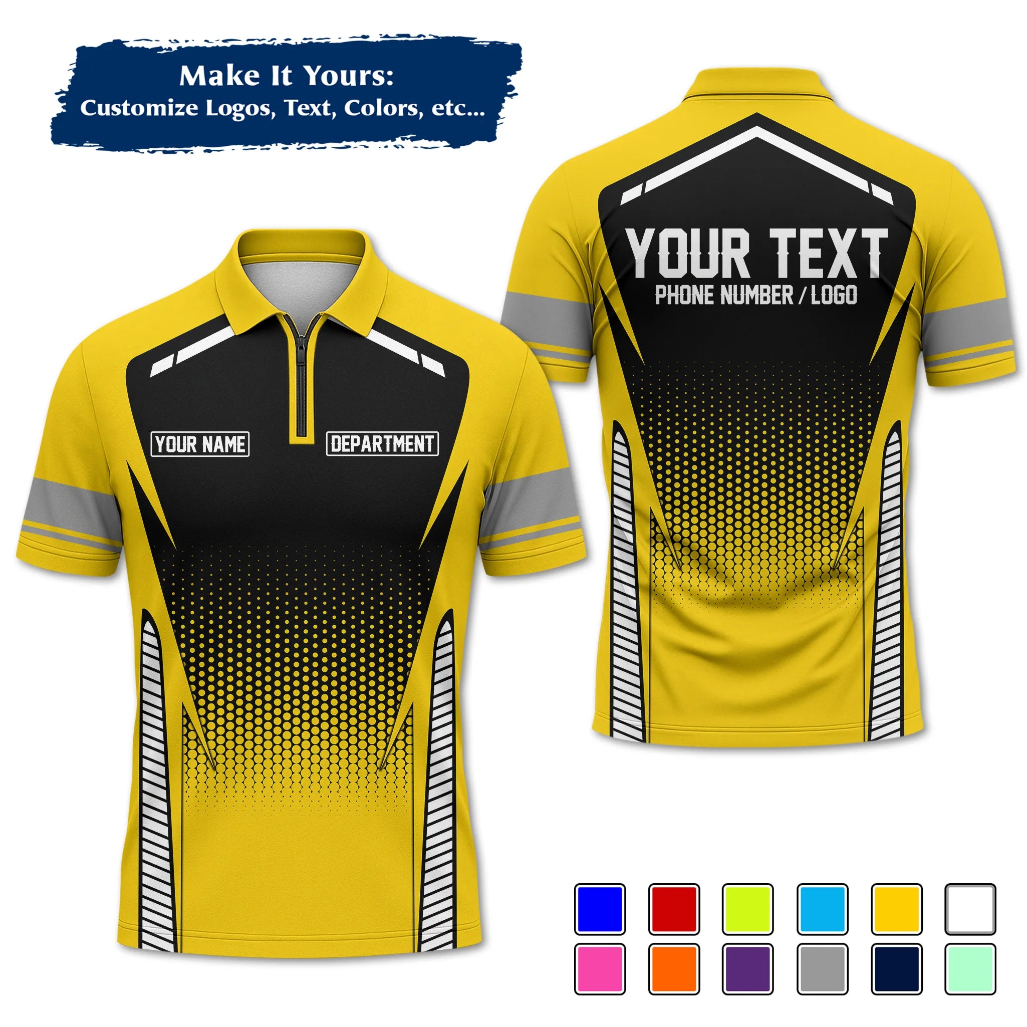Custom Work Shirt & Uniform – Personalized with Company Logo, Name & Contact Inf UNF12