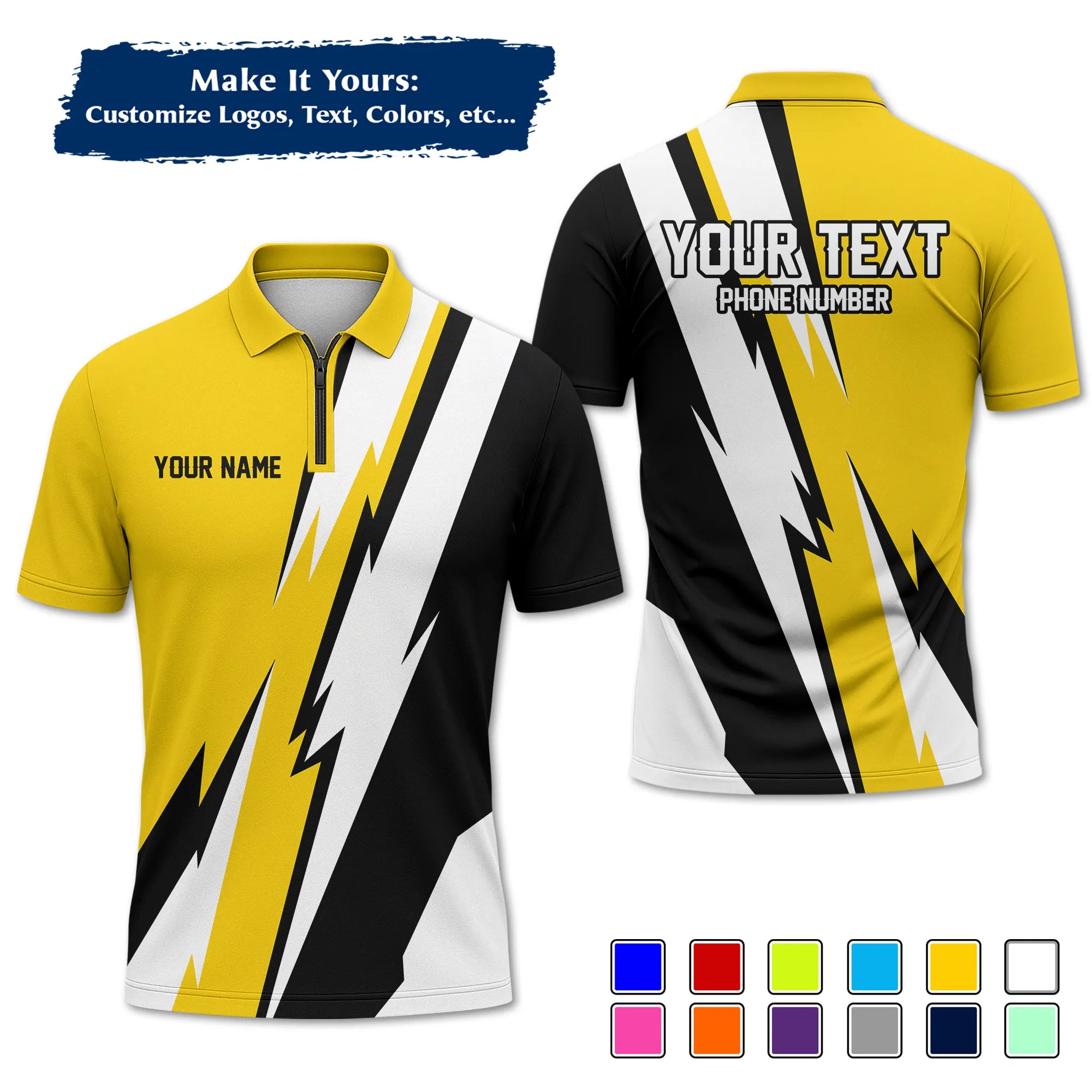 Custom Work Shirt & Uniform – Personalized with Company Logo, Name & Contact Inf UNF13